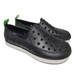 Sanuk Lil Walker Water‎ Shoes Big Kids Size 1 Youth Black Slip On Loafer Unisex
